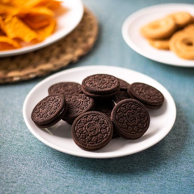 DELLING 7 Inch Appetizer Plates Set, White Ceramic Dessert Plates/Salad Plate - Small Round Serving Plates for Snacks, Side Dishes, Pasta, Microwave & Dishwasher Safe - Set of 4