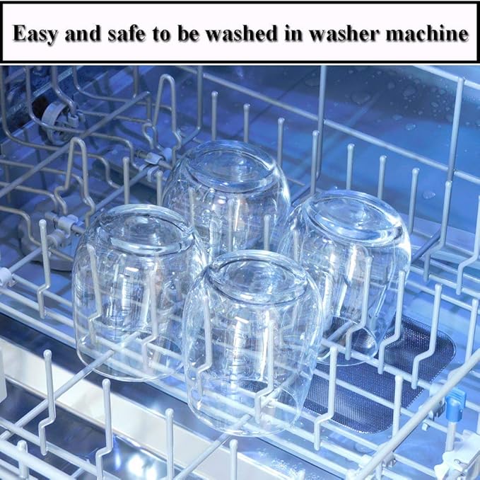 12 Ounce Stemless Wine Glasses/Whiskey Glasses/Beverage Glasses, Set of 4 Great For Drinking Wine, Whiskey or Juice, Versatile Glass Cups/Glassware Sets/Glass Tumblers