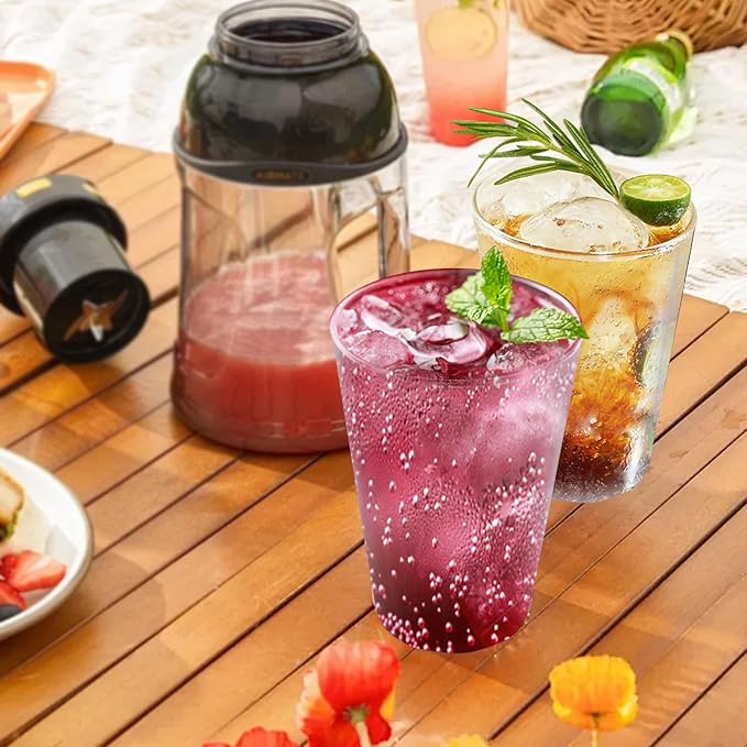 100 Count 12 oz Clear Plastic Cups, Plastic Drinking Cup for Party, Heavy-duty Party Glasses, Disposable Clear Cups for Water, Juice, Soda, Ice Coffee
