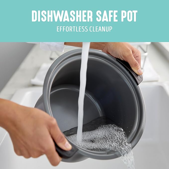 GreenLife 3.5QT Slow Cooker, Non-Toxic PFAS-Free Ceramic Nonstick Removable Interior Bowl, Programmable, Keep Warm, Stovetop & Oven Safe, Dishwasher Safe Parts, Glass Lid, Turquoise