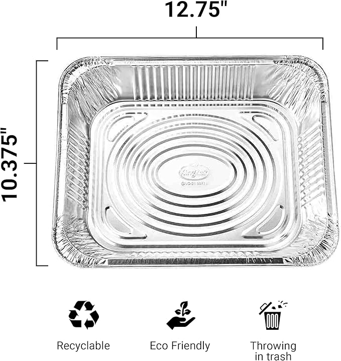 Aluminum Pans Half Size, 9X13, Extra Heavy Duty Disposable Foil Pans For Baking (30 Pack) Roasting & Chafing, Deep Tin Foil Bakeware, Steam Table Tray, Cookware, Food Prepping, Cake & Oven Pan