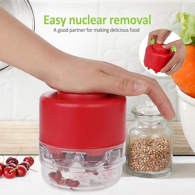 Cherry Pitter Tool, 7 Holes Multi Cherry Pitter Tool Pit Remover, 7-in-1 Cherry Seed Remover Quick, Portable Cherry Pitters Tool, Heavy-Duty Metal Cherry Core Pitter for Cherries Jam