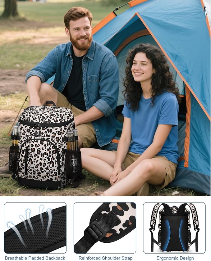 Cooler Backpack Insulated Waterproof,30 Cans Backpack Coolers Leakproof Lunch Backpack for Men Women Portable Soft Cooler Bag for Beach Camping Travel Picnic