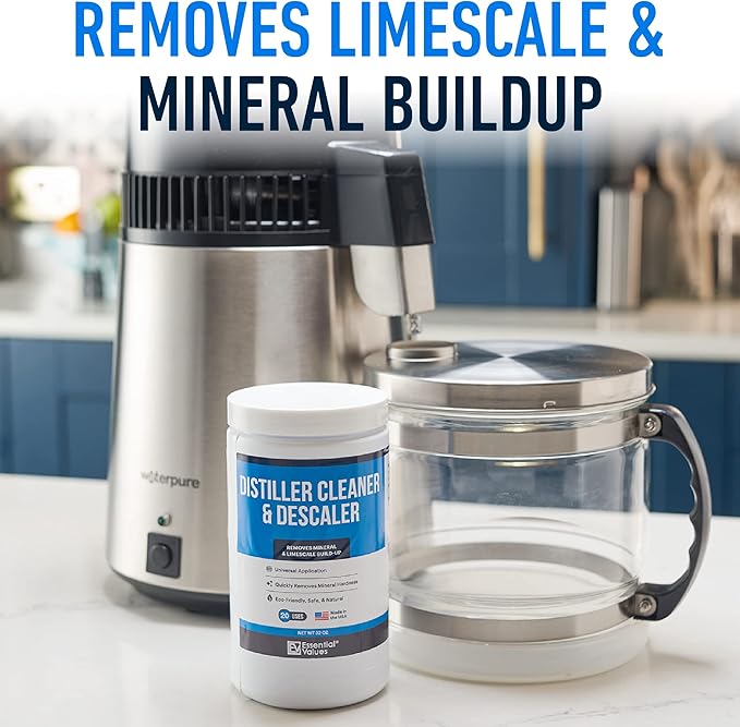 Essential Values Universal Descaler - Espresso Descaling Solution - Coffee Machine Cleaner - Critic Acid Tea Kettle Urn Water Distiller Cleaner - Manufactured in USA - 2 Pack