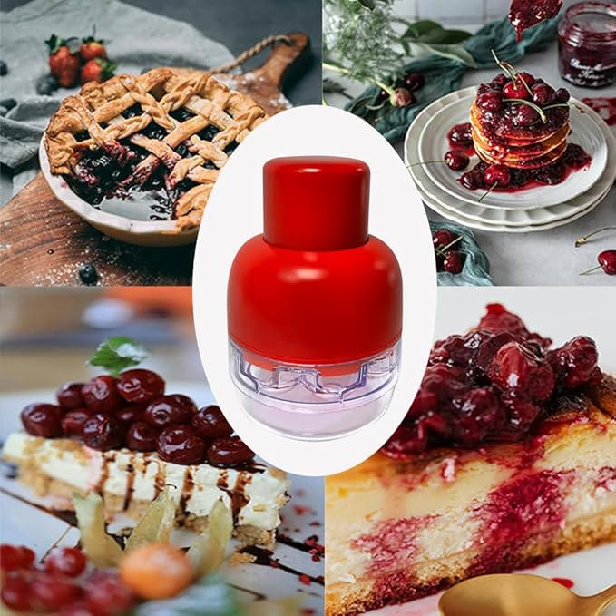 2025 Upgrade Cherry Pitter Tool,8 in 1 Cherry Seed Remover ,Quick Portable Push-Down Cherry Corer for Kitchen, Picnics