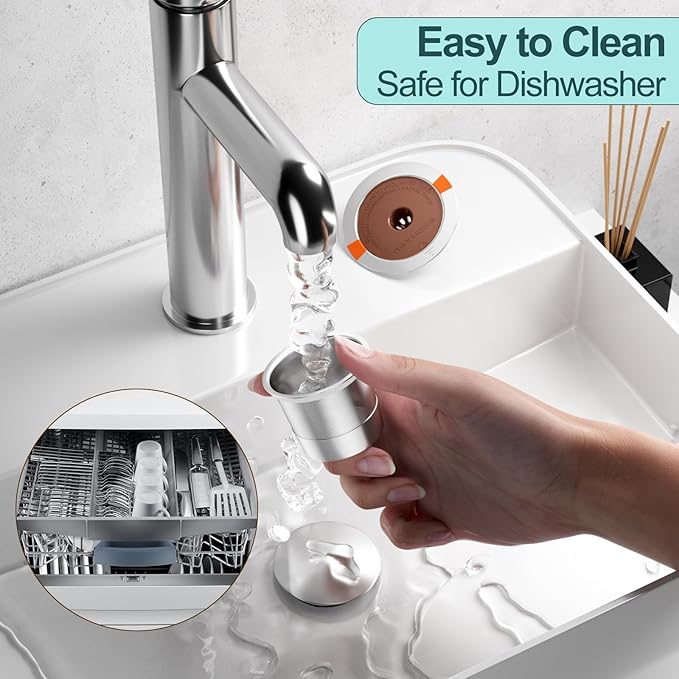 RETHONE K Cup Reusable Coffee Pods, Stainless Steel Reusable K Cups Compatible with Keurig 1.0 & 2.0 Coffee Machines Brewers Refillable K Cups (2 Pack)