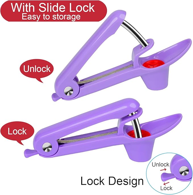 Cherry Pitter Tool,Cherry Pitter Cherries Stone Remover Tool for Making Cherry Jam,Cherry & Olive Pitter with Space-Saving Lock Design