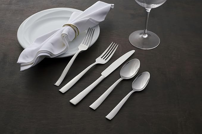 Oneida H147020A Monolith 20 Piece Everyday Flatware, 18/0 Stainless Steel, Silverware Set (Service for 4)
