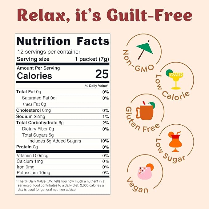 Craftmix Spiked Spiced Apple Cider Mix, Makes 12 Drinks, Vodka Cocktail Mixer, Instant Skinny Cocktail and Mocktail Mix - With Real Fruit - Vegan Low Carb, Low Sugar, Non-GMO, Gluten Free, Easy to Mix