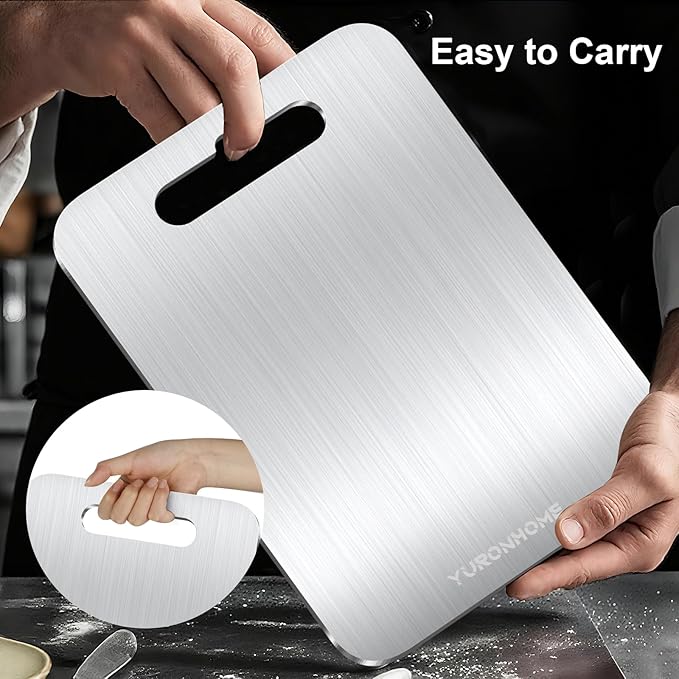 Titanium Cutting Board Set of 3, Cutting Boards for Kitchen, Double-Sided Food-Grade, No toxic, New Upgrade, Hygiene Durable Dishwasher Safe Chopping Board for Meats, Fruits, Vegetables