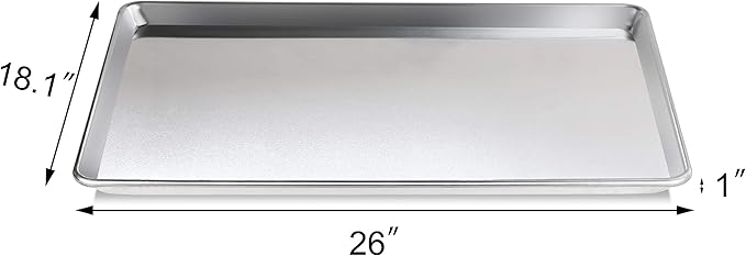 New Star Foodservice Commercial 18-Gauge Aluminum Sheet Pan and Silicone Baking Mat Set, 18 x 26 inch (Full Size)