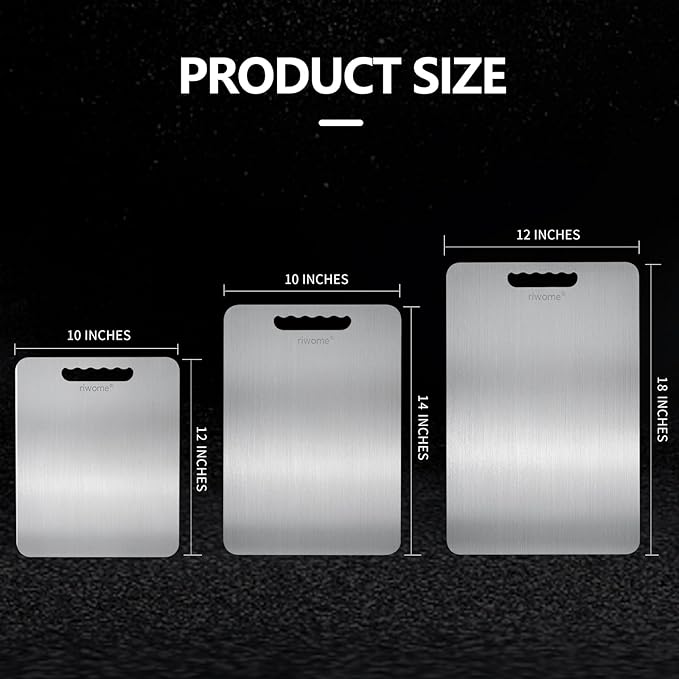 Titanium Cutting Board For Kitchen-Cutting Board Double Side Food Grade,Pure Cut Titanium,Durable Dishwasher Safe Easy to Clean Small Size (12''Lx10''W)