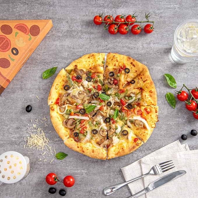 Restaurantware Met Lux 12 Inch Commercial Pizza Pan 1 Coupe Style Pizza Cooking Tray - Heavy-Duty 18-Gauge Aluminum Round Baking Tray Oven-Baking For Pizzas & More (Pack of 3)