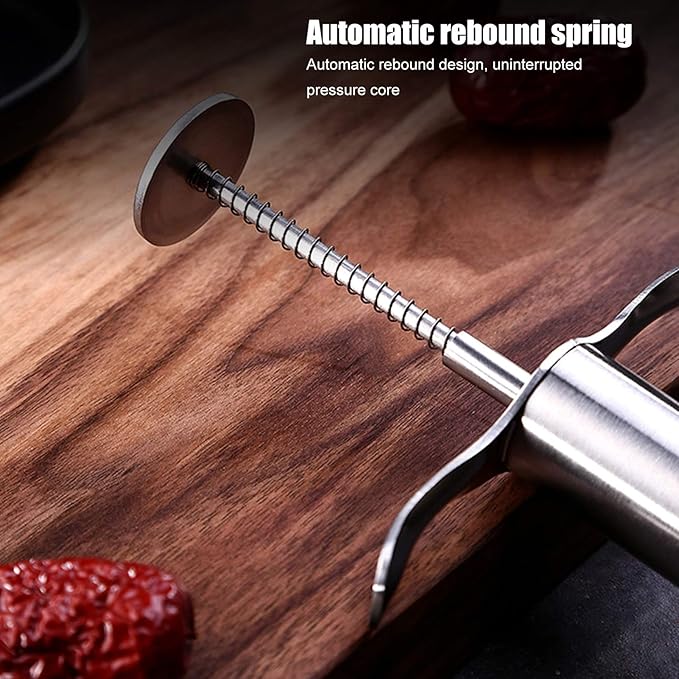 Cherry Pitter, Stainless Steel Fruit Pit Remover for Cherry Jam, Cherries Corer Pitter Tool for Home Kitchen, Pear, Cherry, Jujube and Red Date