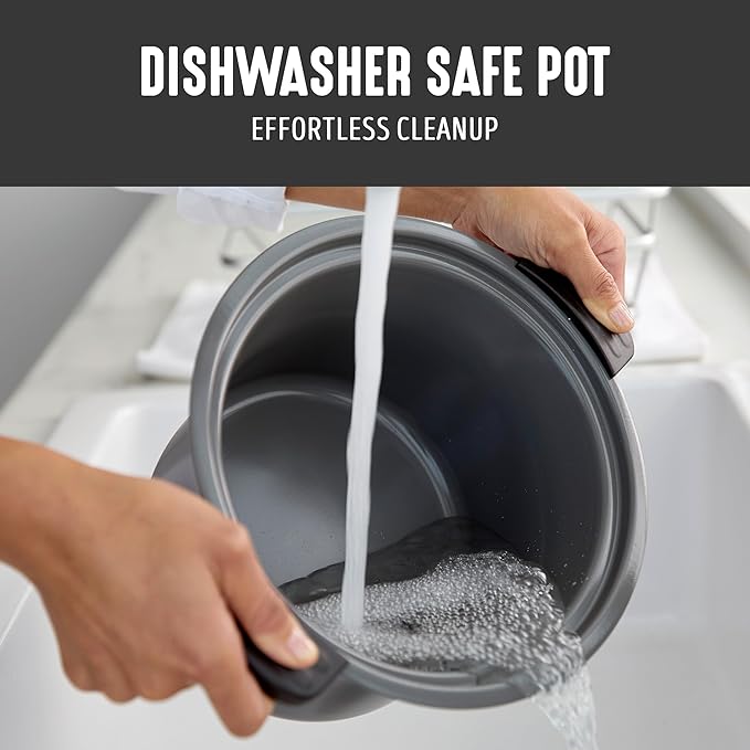 GreenLife 3.5QT Slow Cooker, Non-Toxic PFAS-Free Ceramic Nonstick Removable Interior Bowl, Programmable, Keep Warm, Stovetop & Oven Safe, Dishwasher Safe Parts, Glass Lid, Black