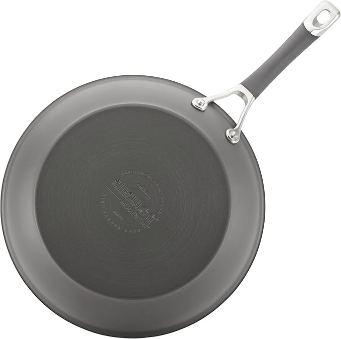 Circulon Radiance Hard Anodized Nonstick Frying / Fry Pan Set / Skillet Set - 8.5 Inch, 10 Inch, and 12.25 Inch , Gray
