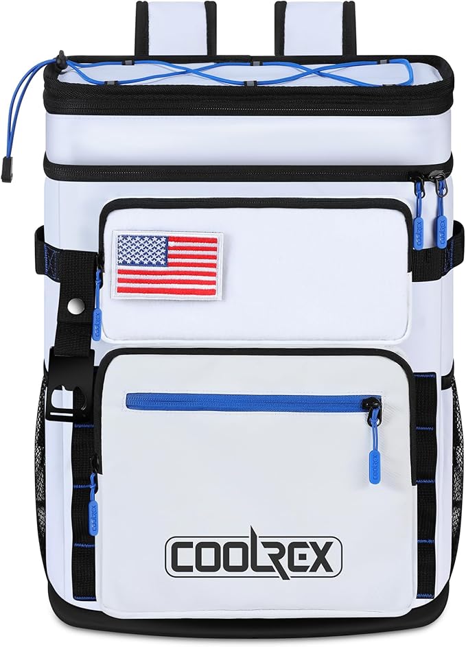 Large Backpack Cooler 36 Can Cooler Backpack with 2 Insulated Compartments Leak Proof Waterproof Travel Backpack, Camping Beach Picnic Lunch Thermal Bag for Women and Men