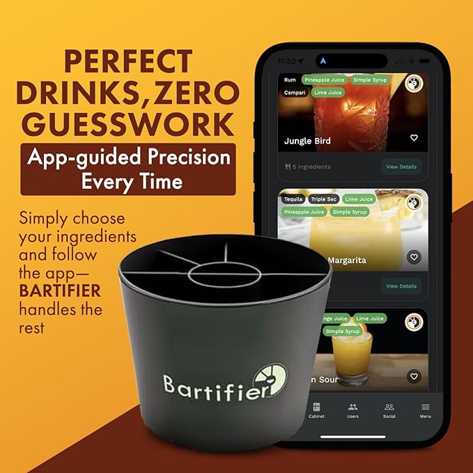 Smart Cocktail Maker – App-Connected Drink Mixer for Effortless Drinks – Craft Hundreds of Cocktails & Mocktails – Home Cocktail Machine for Parties, Gatherings, or Solo Nights