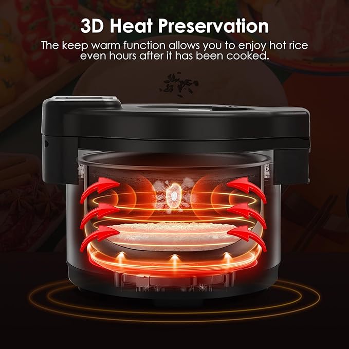 13L Commercial Rice Cooker Large Rice Cooker 50Cup(Cooked)/25Cup (Uncooked), 1850W Rice Cooker for Restaurant Canteen Party Commercial Rice Warmer for 24H