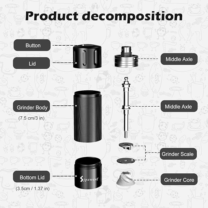 USB Rechargeable Salt and Pepper Grinder Set Electric Pepper Grinders Automatic Pepper Mills Salt Shaker Adjustable Coarseness Large Capacity One Hand Operation (BLACK)