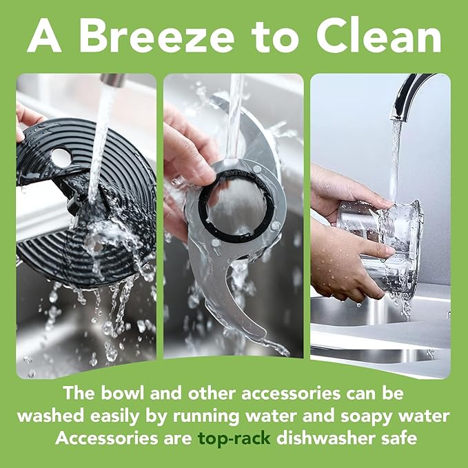 14-Cup Lemon Slicer Food-Processor - Large Feed Chute, 13 Speeds & Pulse, 3 Programs,Cheese Shredding, Cutting Fries, Meat Chopping, Shredding and Slicing, Mixing and Doughing, for Home Use