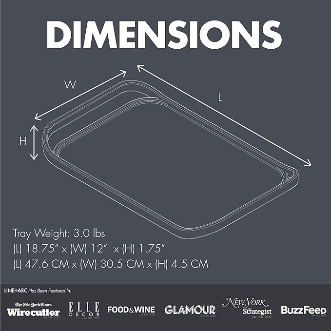 LINE+ARC Waterproof, Easy-to-Clean, 18"x12" Serving Tray Extra Large Handles (Mauve) 100% Food-Grade Melamine for Breakfast, Dinner, Bed, Tea, Crafts, Decorative, TV, Couch, Outdoor, Patio
