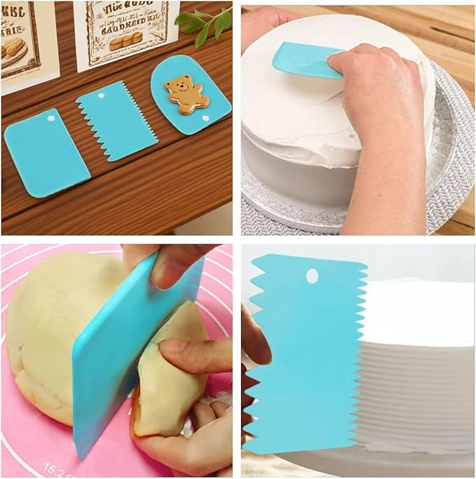 390PCS Cake Decorating Supplies Kit – 3 Packs Springform Cake Pans Cake Rotating Turntable, Baking Tools Set with 48 Numbered Piping Icing Tips 4 Russian Nozzles 9 Fondant Tools for Beginners