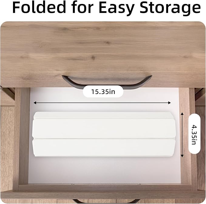 Stone Dish Drying Mat, 24"(L)×16"(W) - Fast-Drying, Collapsible Kitchen Counter Mat for Dishes, Cups & Bottles with Sanding Tool + Placemat, White