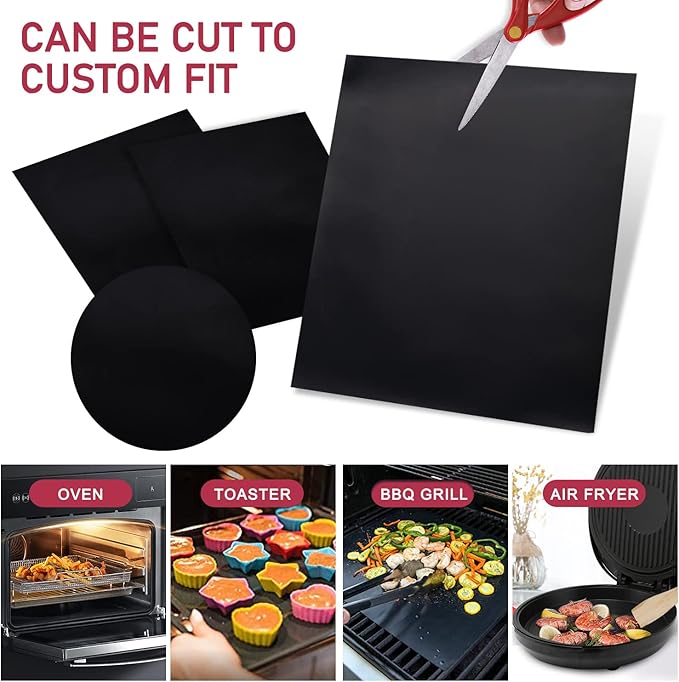 Oven Liners for Bottom of Electric Gas Oven - 2 Pack Large Heavy Duty Oven Mat, Heat Resistant Oven Liners for Bottom of Electric Oven, 15.74"x 23.6". (2PACK)