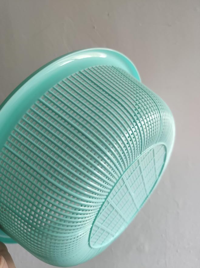 4 pcs Plastic Wash Basket Round Perforated Colander Wash Vegetables and Fruits Drain Cooked Pasta Kitchen Essentials Food Strainer Basket Strainer Kitchen Blue pink green red
