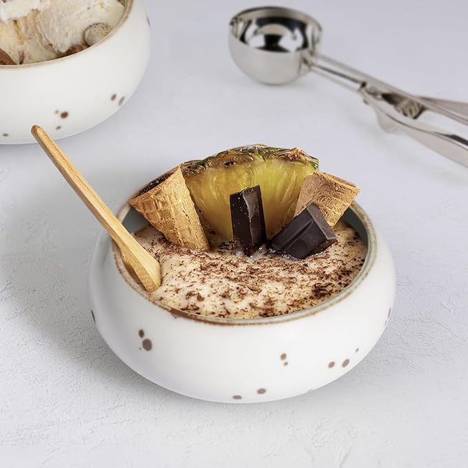 Small Hand Craft Dessert Bowls - 12oz, Set of 6 - Microwave, Oven, Dishwasher Safe, Ice Cream, Soup, Snacks, Rice, Cereal, Chili, Side Dishes Dips, Ideal Gift - Classic Assorted Colors