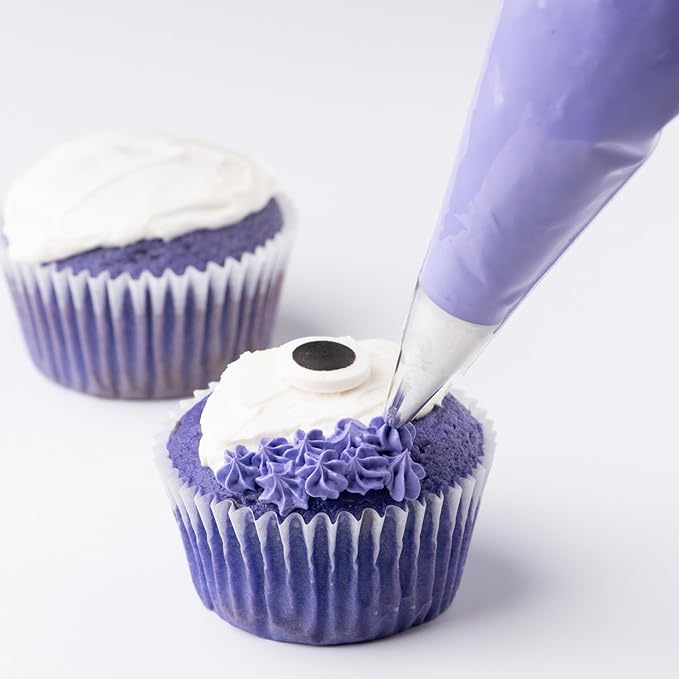 Cookie Cutter Kingdom Disposable Piping Bags – 100 Count, 12 Inch Tipless Pastry Bags | Large Frosting & Decorating Bags for Cookies, Cupcakes, Cakes & Royal Icing