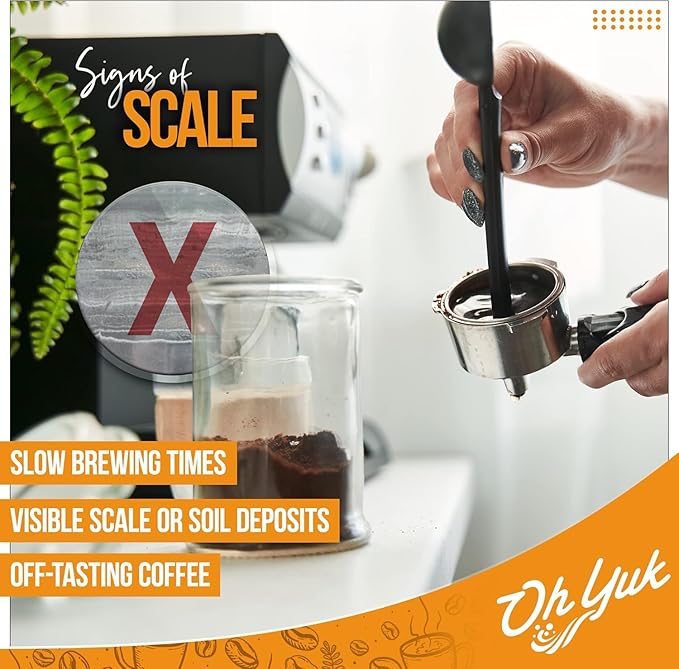 Oh Yuk Coffee Machine Descaler - Cleaning and Descaling Solution Universally Compatible for All Brands and Machine Types: Breville, Delonghi, Nespresso, Keurig - 16 oz (2)