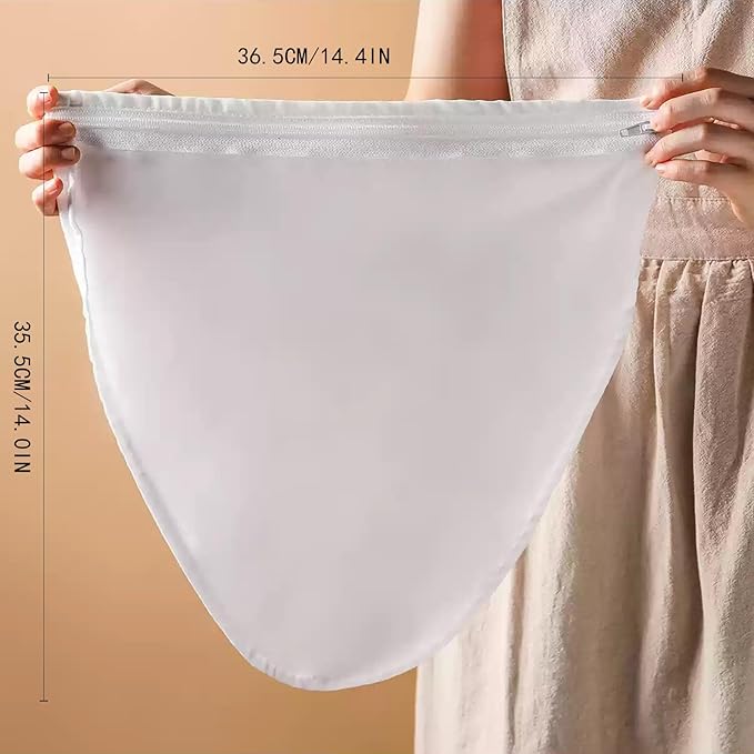 Nut Milk Bag Strainer, Strainers Fine Mesh Bags, Reusable Cheese Cloth Bag for Straining for Filter Juices, NutMilk, Cheese, Honey, Butter, (L-Size*5/ Excluding Bracket)