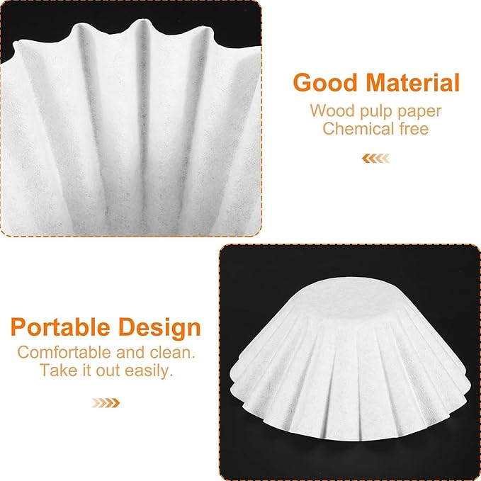 100 Count Coffee Filters,Paper Filter Compatible With OXO Brew 8-Cup Coffee Maker,Work With Single-Serve Accessory Brew Basket For 1-4 Cups (1-4 Cup)