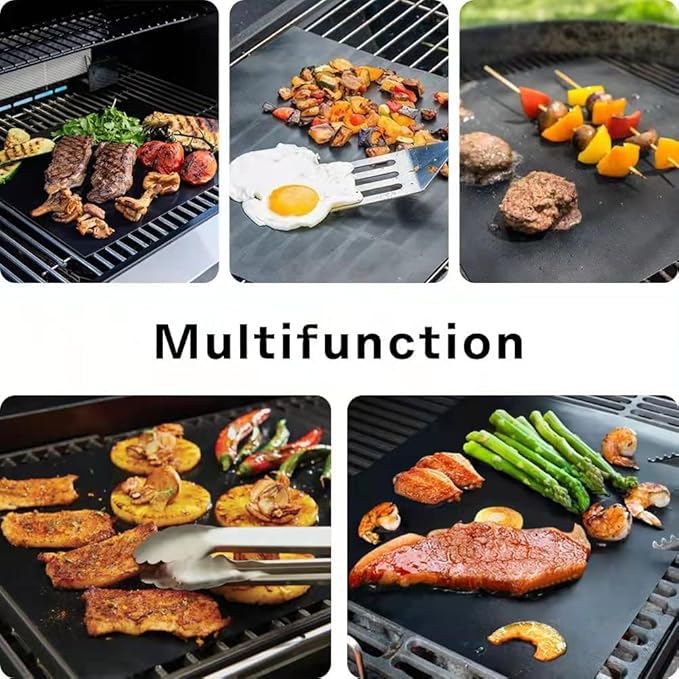 3 Pack Oven Liners for Bottom of Electric Gas Oven, Non-Stick Air Fryer Liners Reusable Teflon Baking Sheets Compatible with Instant Pot 10 Qt Air Fryer Accessories Baking Mat