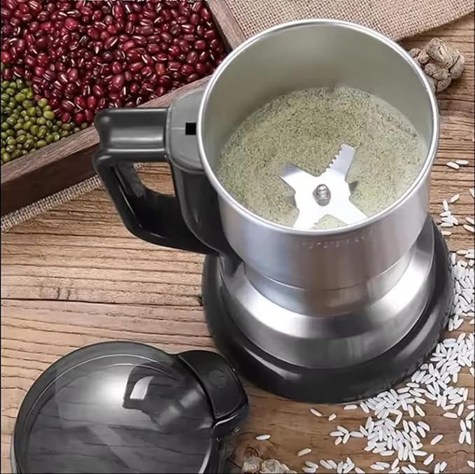 Electric Coffee Grinder, Grain mills, Spice Grinder Electric, Household Small Powder Grinding Machine, Herb Grinder, Multifunctional Grinding Machine with 304 Stainless Steel Blade