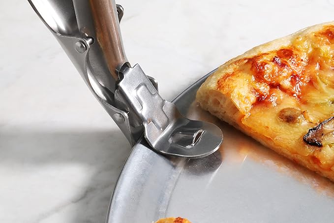 New Star Foodservice 50479 Deep Pizza Tray Pan Gripper Holder, 8", Silver