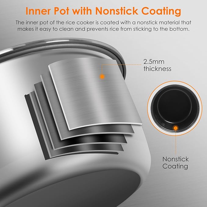 13L Commercial Rice Cooker Large Rice Cooker 50Cup(Cooked)/25Cup (Uncooked), 1850W Rice Cooker for Restaurant Canteen Party Commercial Rice Warmer for 24H