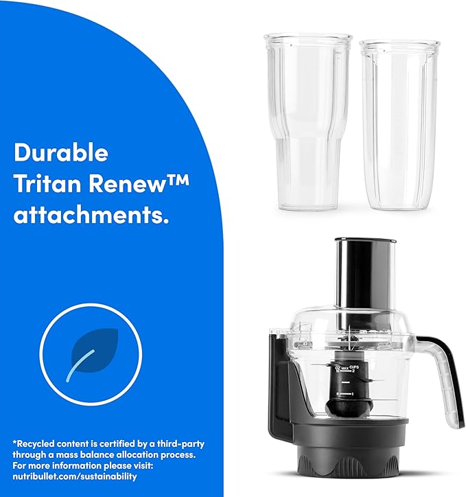 nutribullet® Ultra Plus+ 3-1 Compact Kitchen System, 1200W Kitchen System with Blender, Food Processor, and Coffee and Spice Grinder, 32oz and 24oz Blending Cups, 2-Cup Food Processor, Brass