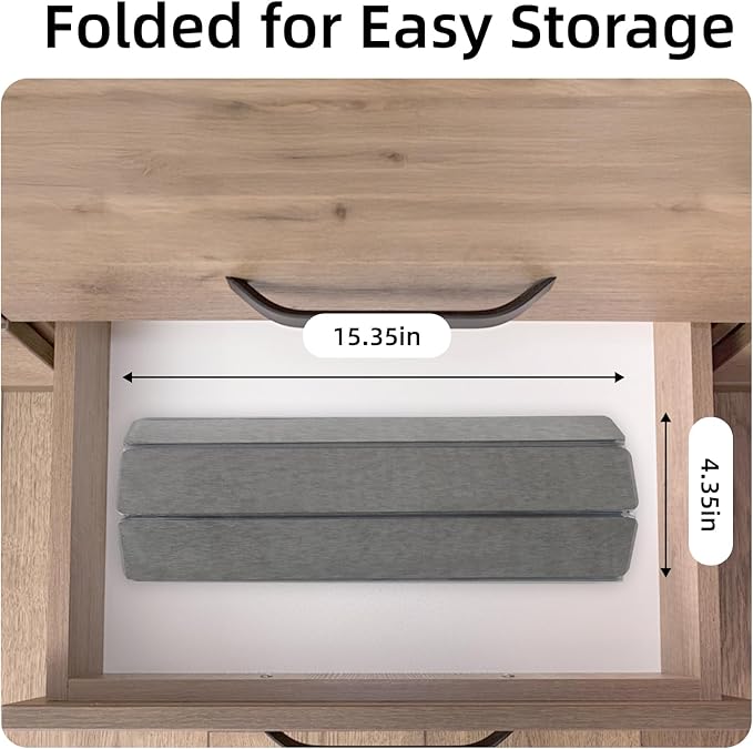 Stone Dish Drying Mat,24"(L)×16"(W) - Fast-Drying, Collapsible Kitchen Counter Mat for Dishes, Cups & Bottles with Sanding Tool + Placemat, Dark gray