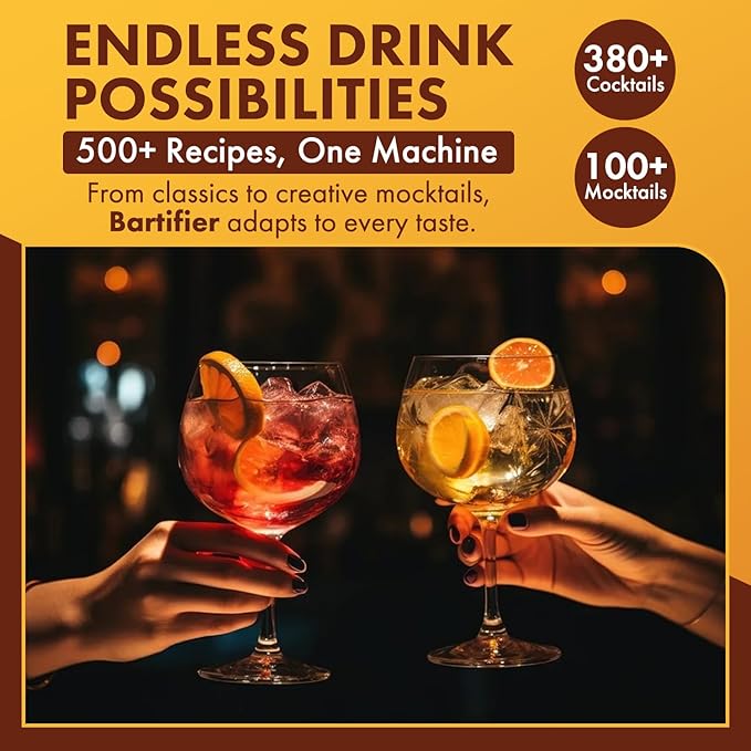 Smart Cocktail Maker – App-Connected Drink Mixer for Effortless Drinks – Craft Hundreds of Cocktails & Mocktails – Home Cocktail Machine for Parties, Gatherings, or Solo Nights