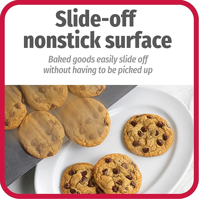 GoodCook AirPerfect 16" x 14" Nonstick Steel Insulated Cookie Sheets, No-Burn Baking Sheets with Large Handles, Set of 2, Gray