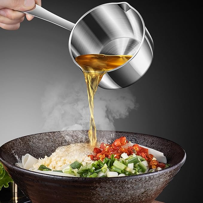 10 Ounce Kitchen Induction Stainless Steel Milk Pot Saucepan Oil Chocolate Sauce Pan Butter Warmer Pot (300 ml)