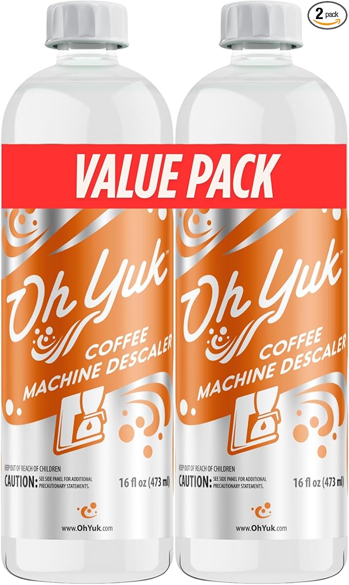 Oh Yuk Coffee Machine Descaler - Cleaning and Descaling Solution Universally Compatible for All Brands and Machine Types: Breville, Delonghi, Nespresso, Keurig - 16 oz (2)