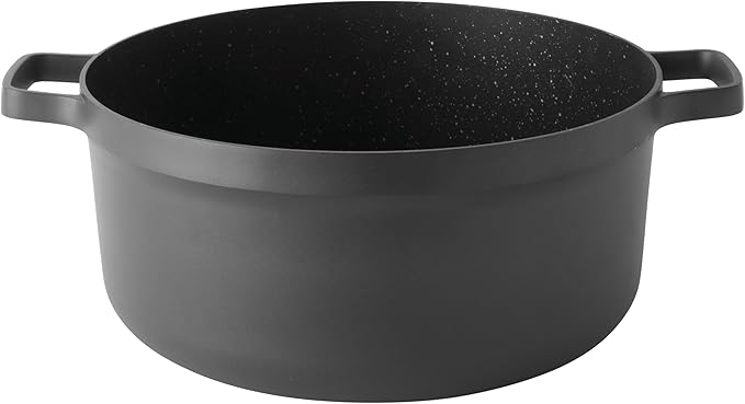BergHOFF GEM Non-stick 11" Stockpot 7.7qt., Sturdy 2-Handle, Glass Lid, Ferno-Green, Non-Toxic PFOA-Free Coating, Ovensafe