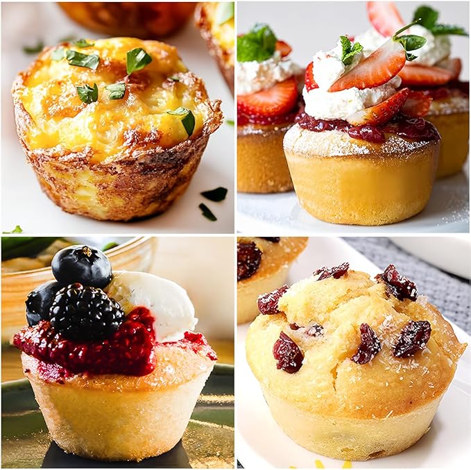 Silicone Muffin Pan, with Metal Reinforced Frame 2.8 Inch Regular Size Silicone Cupcake Pan Nonstick 12 Cups for Baking Homemade Muffins, Cupcakes, Egg Bites 2 Pack Dishwasher Safe BPA Free