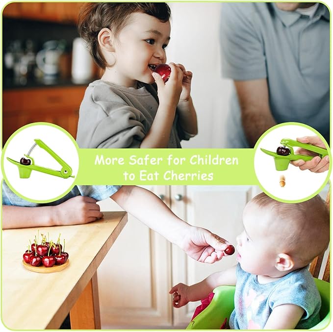 Cherry Pitter, Olive Pitting Tool Cherries Stoner Remover(Green)