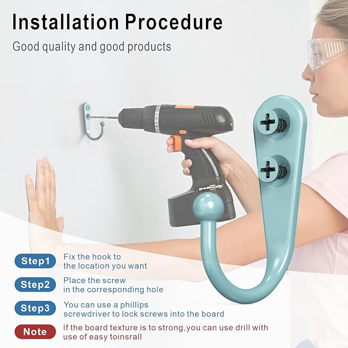 15 Pcs Black Wall Mounted Coat Hooks, Hanger Hook with 30 Pieces Screws for Towel, Key, Robe, Scarf, Bag, Cap, Coffee Cup, Mugs(Bule)