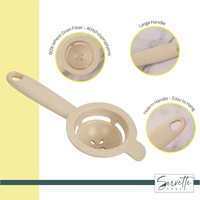 Wheat Straw Kitchen Utensils, Set of 3 (Egg Separators)